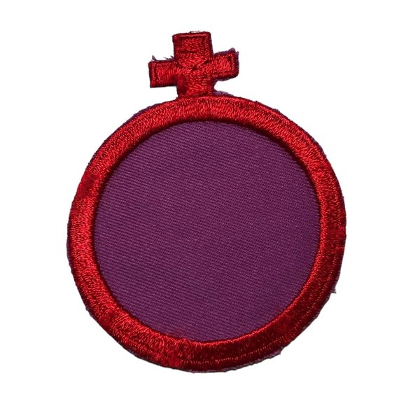 Vintage Rumper Stitcher Female Hippie Patch Red Purple 3"x3.5"  Hallmark Pocket - Picture 8 of 10